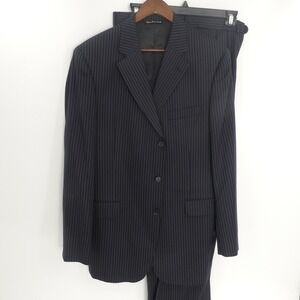 Jack Victor 2-Piece Wool Suit Dark Blue Stripe 41L 35x31‎
